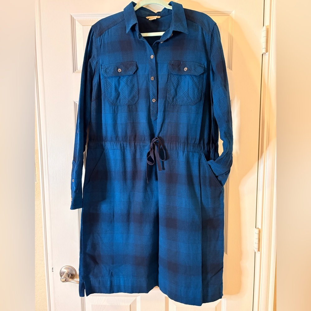 Duluth Trading Co Blue Cotton Dress